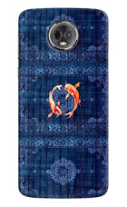 Koi Blue Moto E5 Plus Hard Case Back Cover by Casekaro