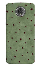 Green Stars Moto E5 Plus Hard Case Back Cover by Casekaro