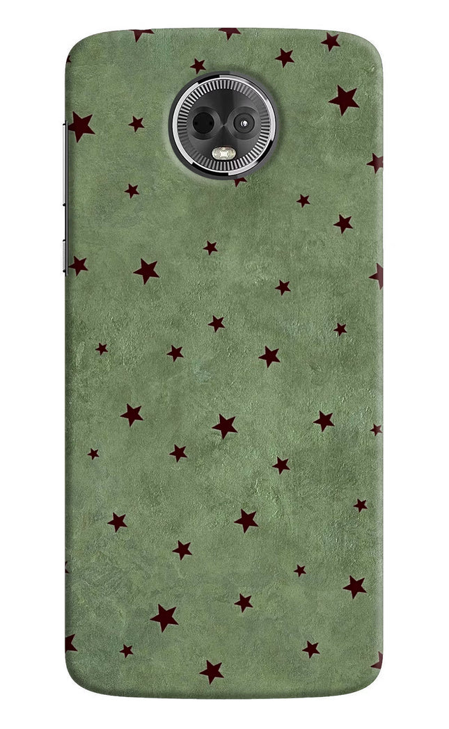 Green Stars Moto E5 Plus Hard Case Back Cover by Casekaro