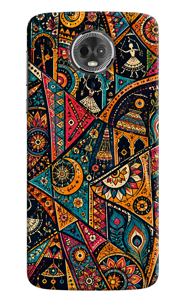 Folk Print Moto E5 Plus Hard Case Back Cover by Casekaro