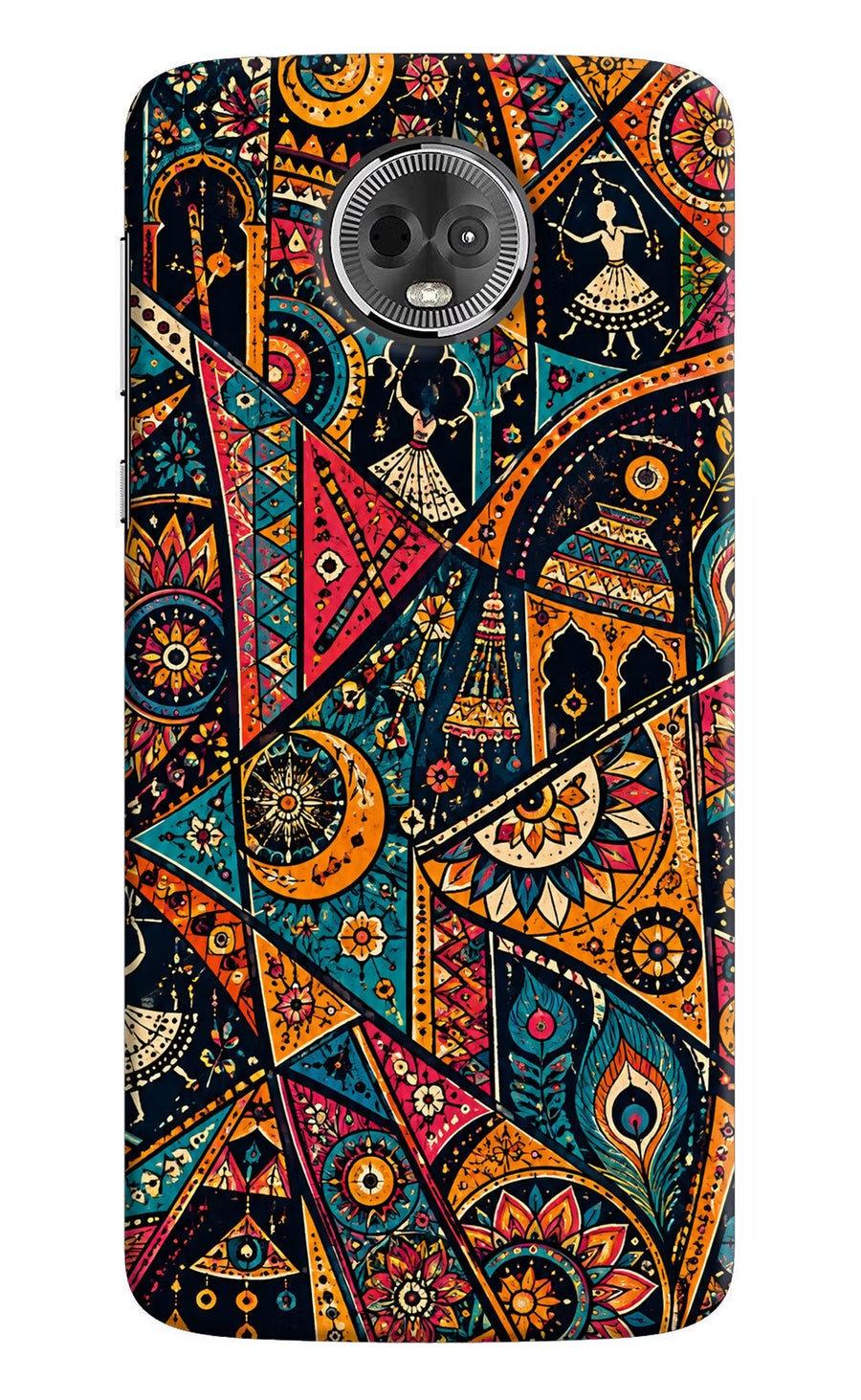 Folk Print Moto E5 Plus Back Cover, Hard case