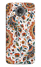 White Mayura Moto E5 Plus Back Cover