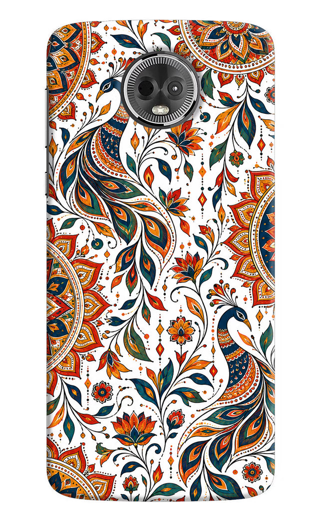 White Mayura Moto E5 Plus Hard Case Back Cover by Casekaro