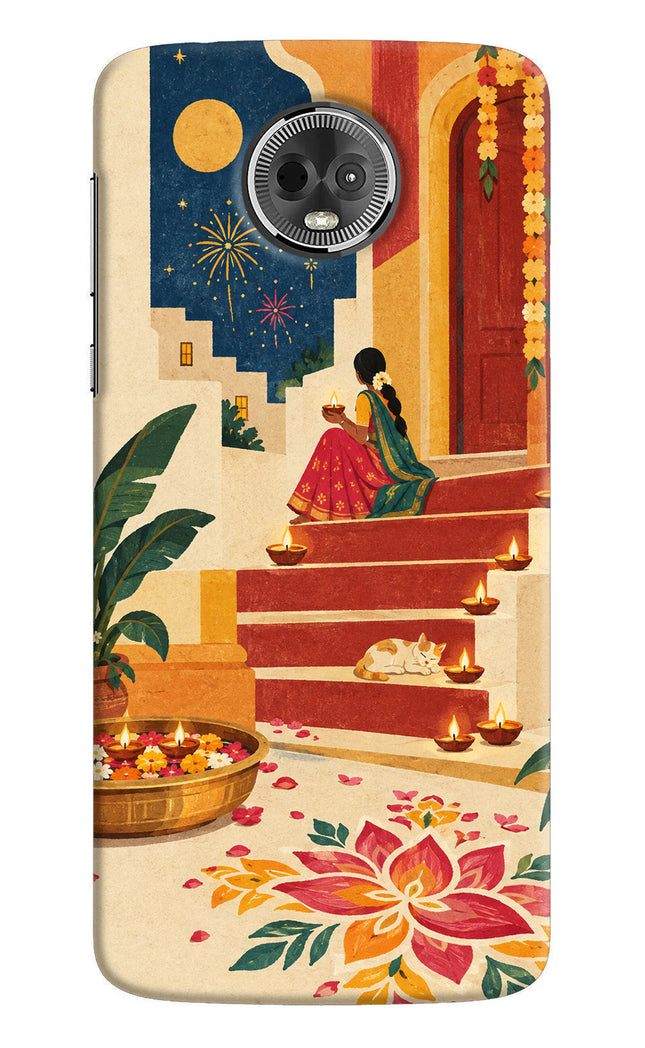 Diwali Rangoli Moto E5 Plus Back Cover