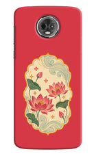 Pink Lotus Moto E5 Plus Back Cover