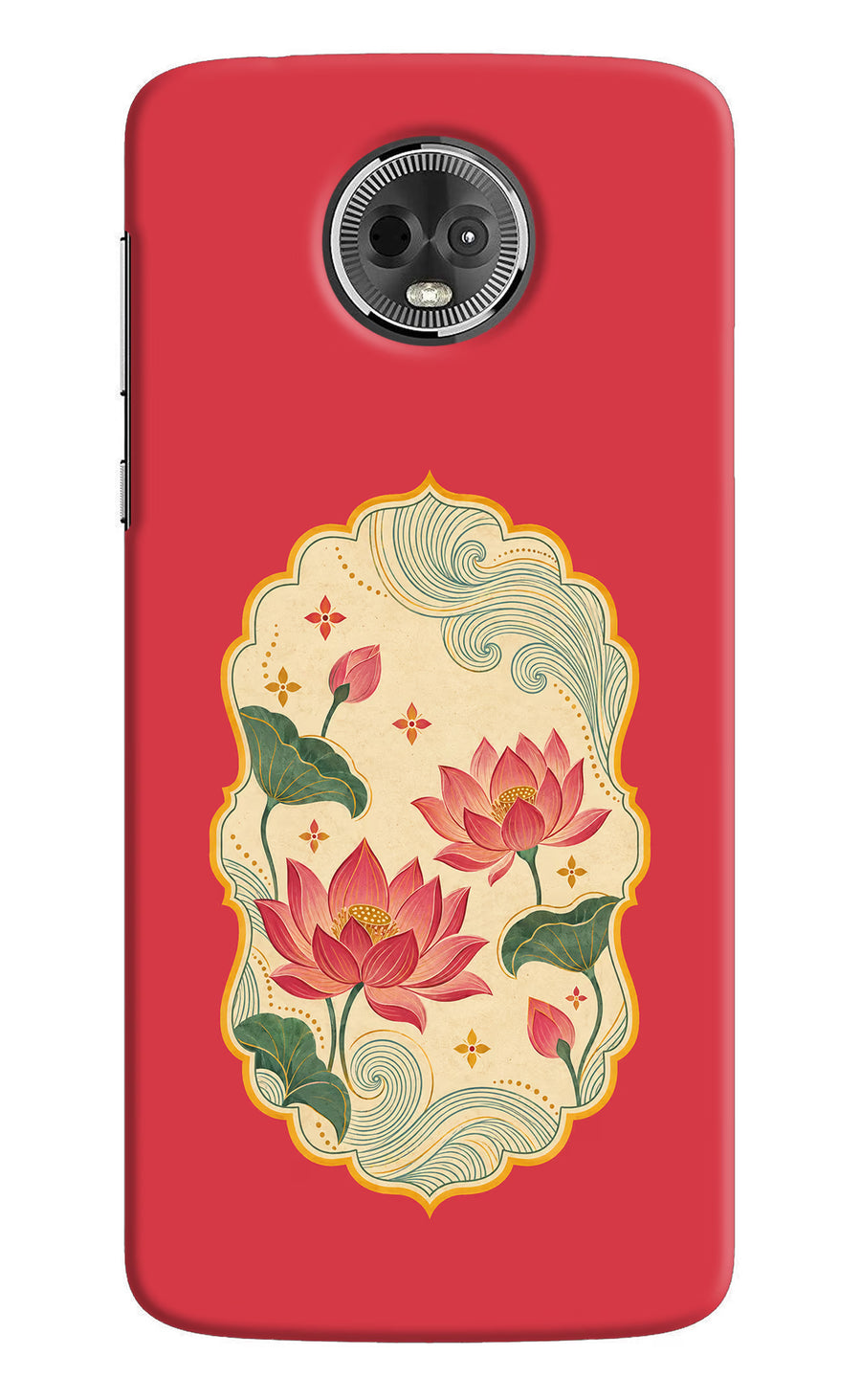 Pink Lotus Moto E5 Plus Back Cover, Hard case