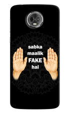 Sabka Malik Fake Moto E5 Plus Hard Case Back Cover by Casekaro