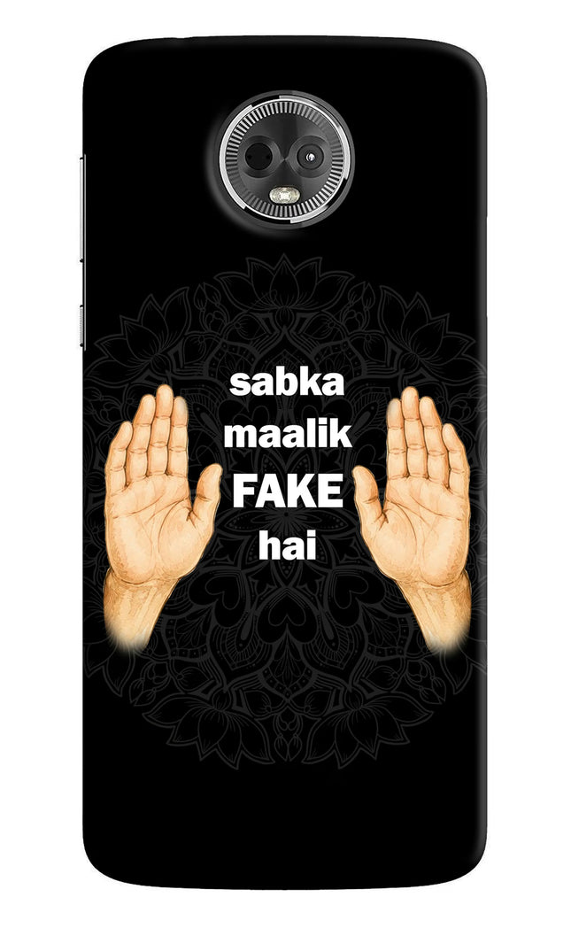 Sabka Malik Fake Moto E5 Plus Hard Case Back Cover by Casekaro