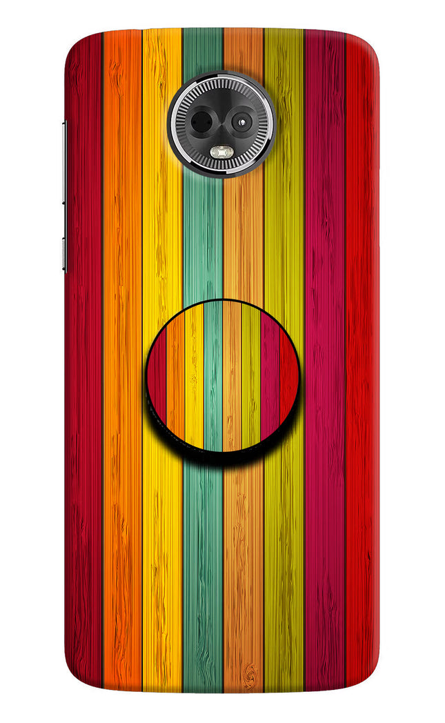 Multicolor Wooden Moto E5 Plus Pop Case by Casekaro