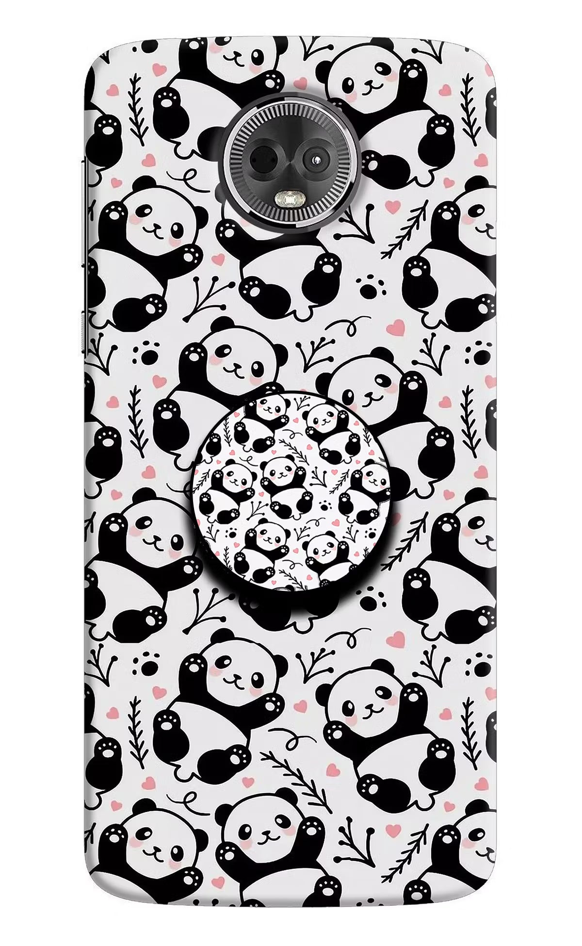 Cute Panda Moto E5 Plus Pop Case by Casekaro