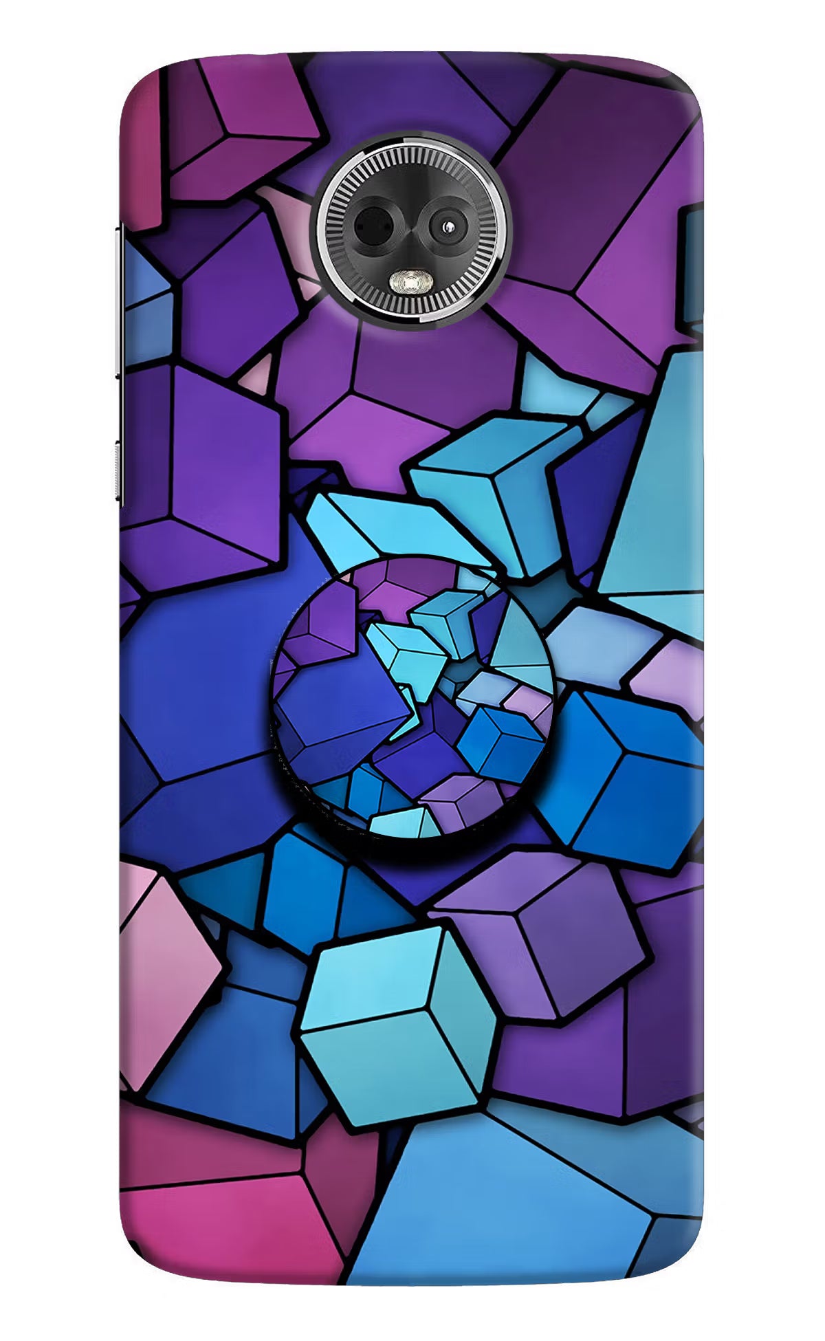 Cubic Abstract Moto E5 Plus Pop Case by Casekaro