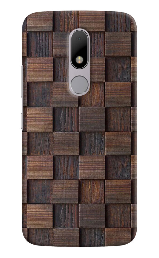 Wooden Cube Design Moto M Hard Case Back Cover by Casekaro