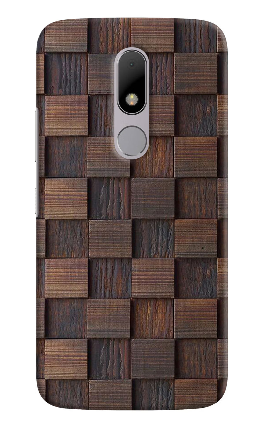 Wooden Cube Design Moto M Back Cover, Hard case