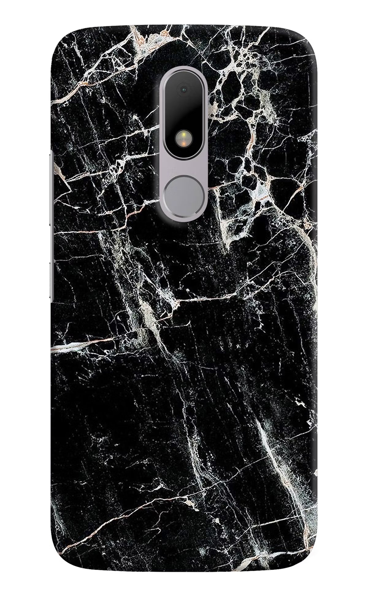 Black Marble Texture Moto M Hard Case Back Cover by Casekaro
