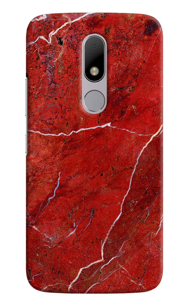 Red Marble Design Moto M Hard Case Back Cover by Casekaro