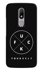 Go Fuck Yourself Moto M Hard Case Back Cover by Casekaro