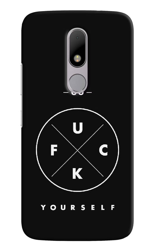 Go Fuck Yourself Moto M Hard Case Back Cover by Casekaro