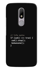 Life Motto Code Moto M Hard Case Back Cover by Casekaro