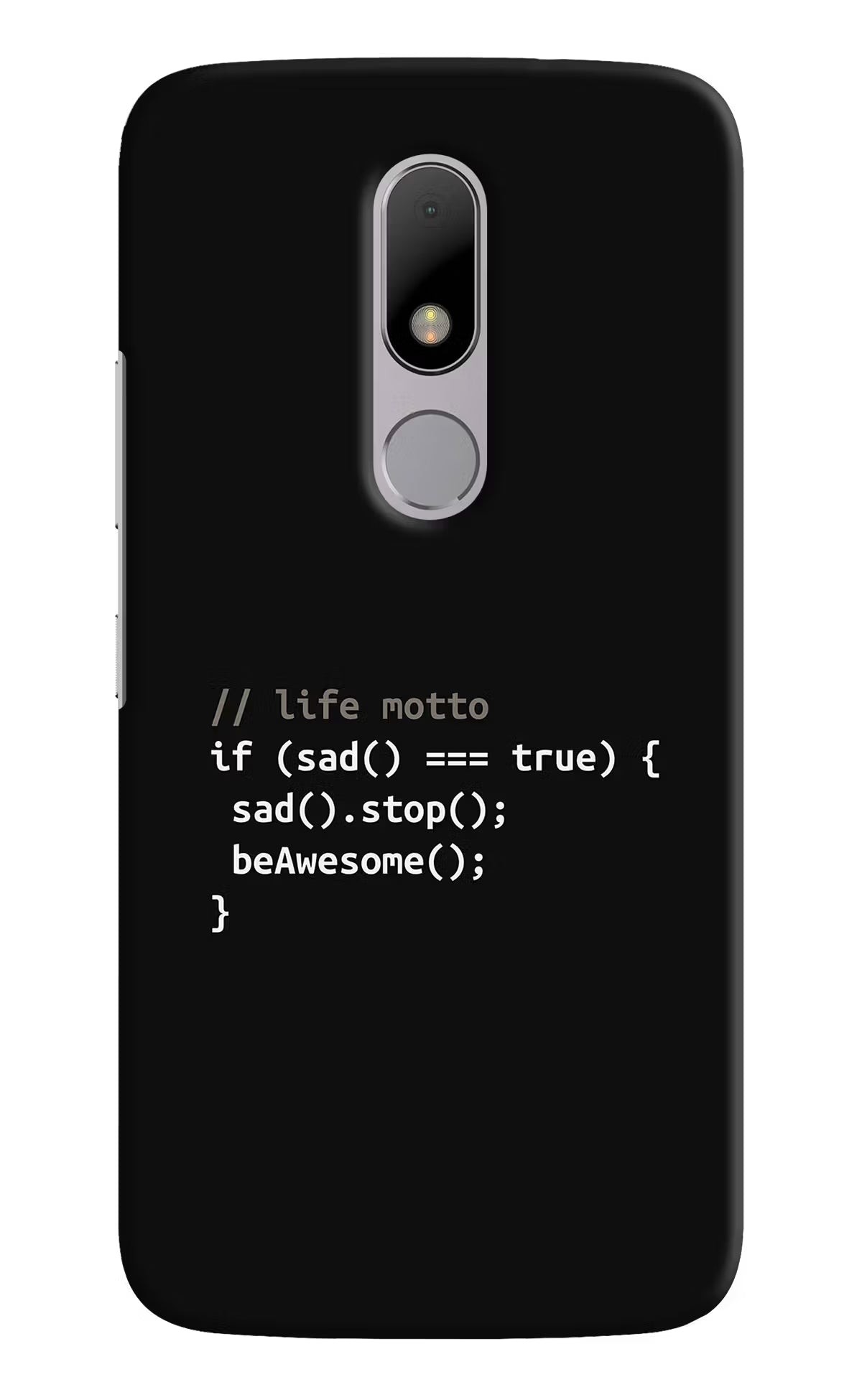 Life Motto Code Moto M Hard Case Back Cover by Casekaro