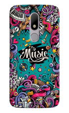 Music Graffiti Moto M Hard Case Back Cover by Casekaro