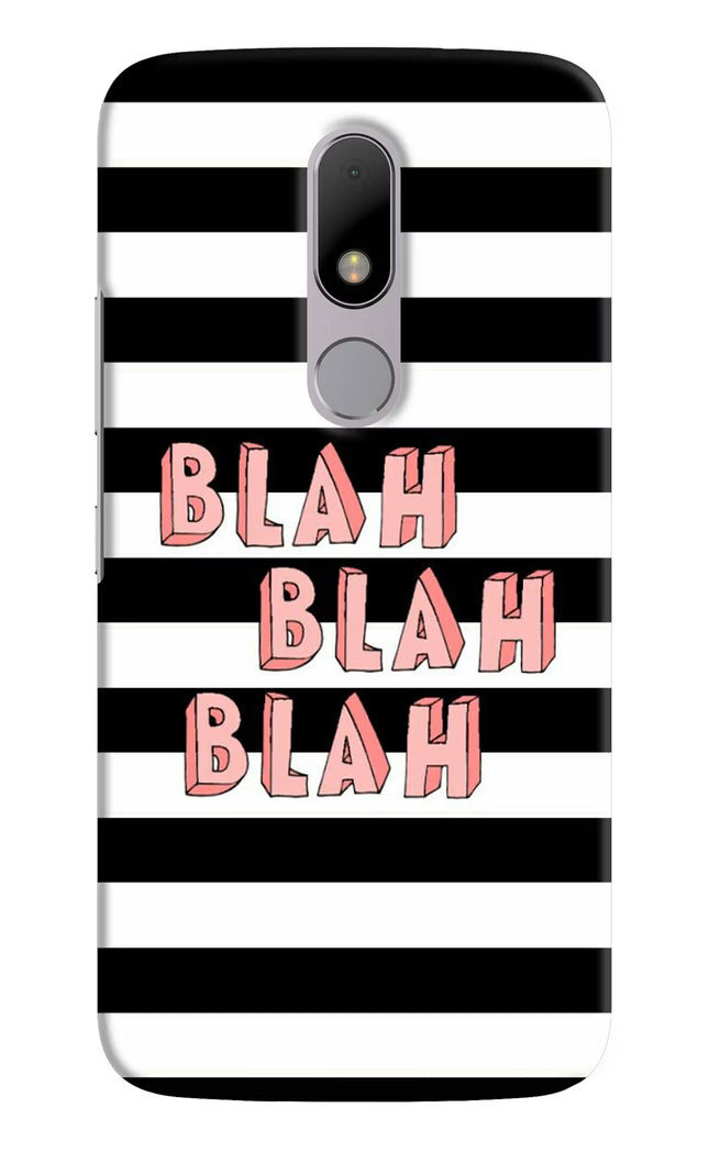 Blah Blah Blah Moto M Hard Case Back Cover by Casekaro