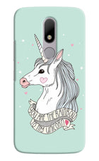 Unicorn Wallpaper Moto M Hard Case Back Cover by Casekaro