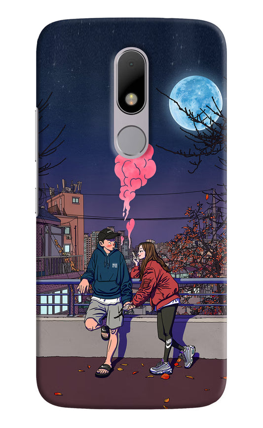 Chilling Couple Moto M Hard Case Back Cover by Casekaro