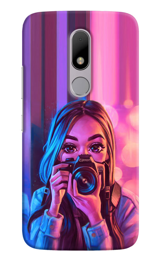 Girl Photographer Moto M Hard Case Back Cover by Casekaro