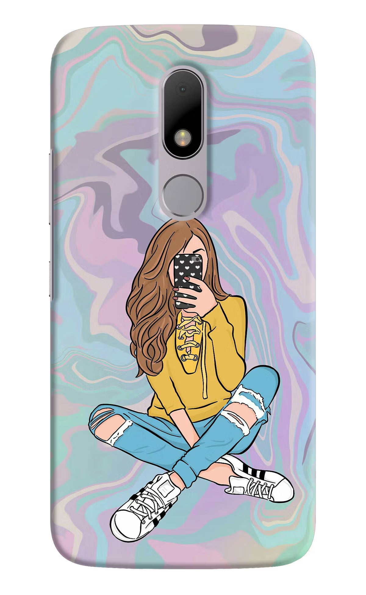 Selfie Girl Moto M Hard Case Back Cover by Casekaro