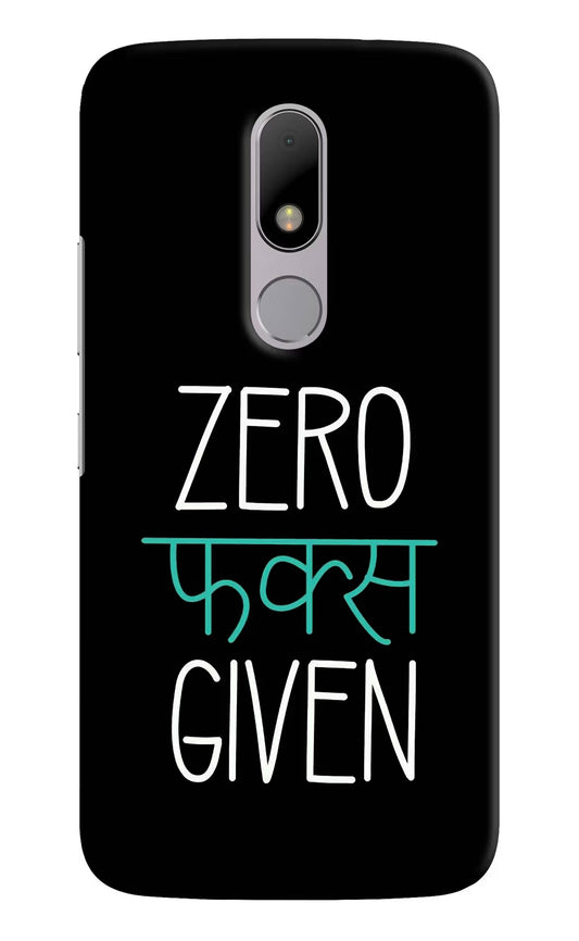 Zero Fucks Given Moto M Hard Case Back Cover by Casekaro
