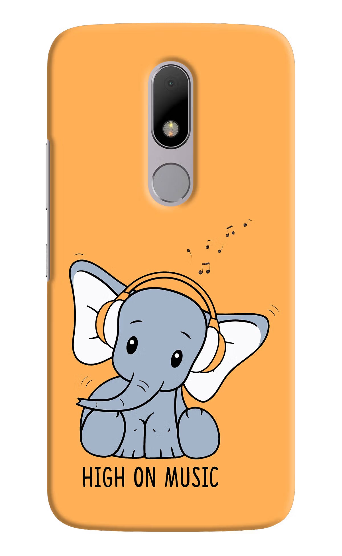 High On Music Moto M Hard Case Back Cover by Casekaro