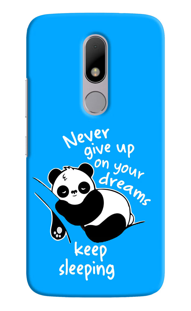 Keep Sleeping Moto M Hard Case Back Cover by Casekaro