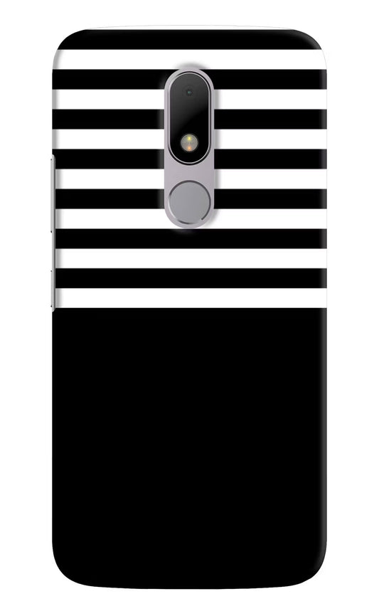 Black and White Print Moto M Hard Case Back Cover by Casekaro