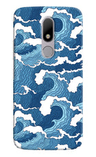 Blue Waves Moto M Hard Case Back Cover by Casekaro