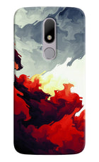 Fire Cloud Moto M Hard Case Back Cover by Casekaro