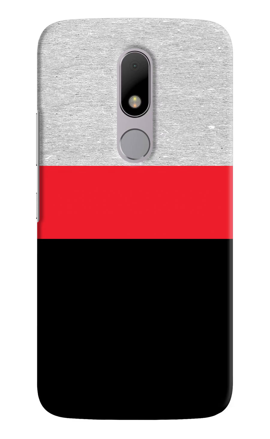 Tri Color Pattern Moto M Back Cover, Hard case