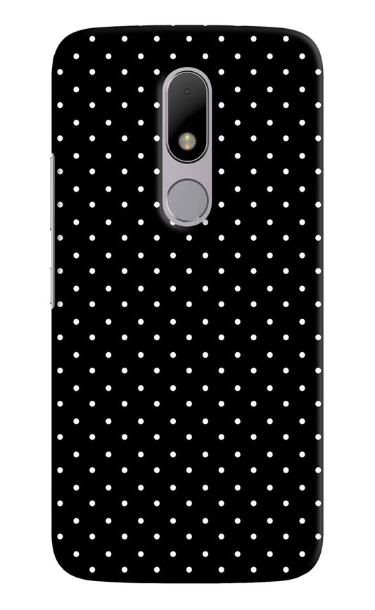 White Dots Moto M Hard Case Back Cover by Casekaro