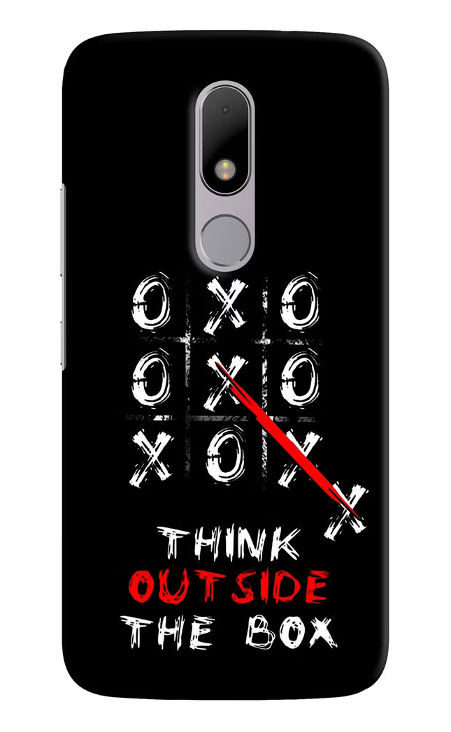 Think out of the BOX Moto M Hard Case Back Cover by Casekaro