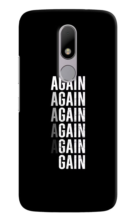 Again Again Gain Moto M Hard Case Back Cover by Casekaro