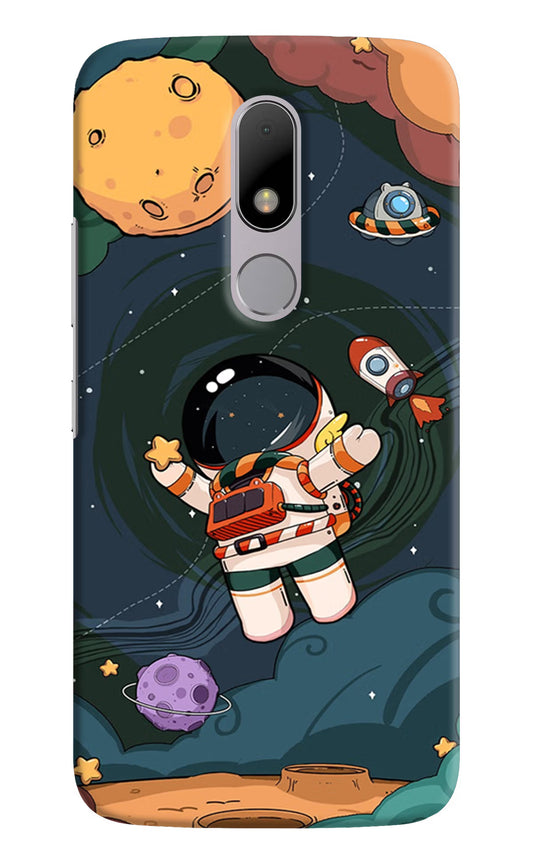 Cartoon Astronaut Moto M Hard Case Back Cover by Casekaro