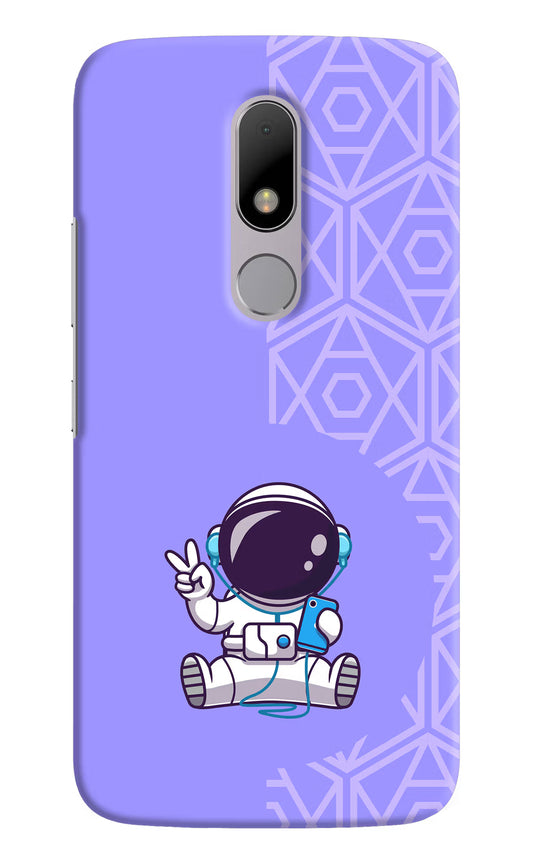 Cute Astronaut Chilling Moto M Hard Case Back Cover by Casekaro
