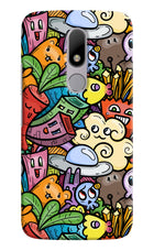 Veggie Doodle Moto M Hard Case Back Cover by Casekaro