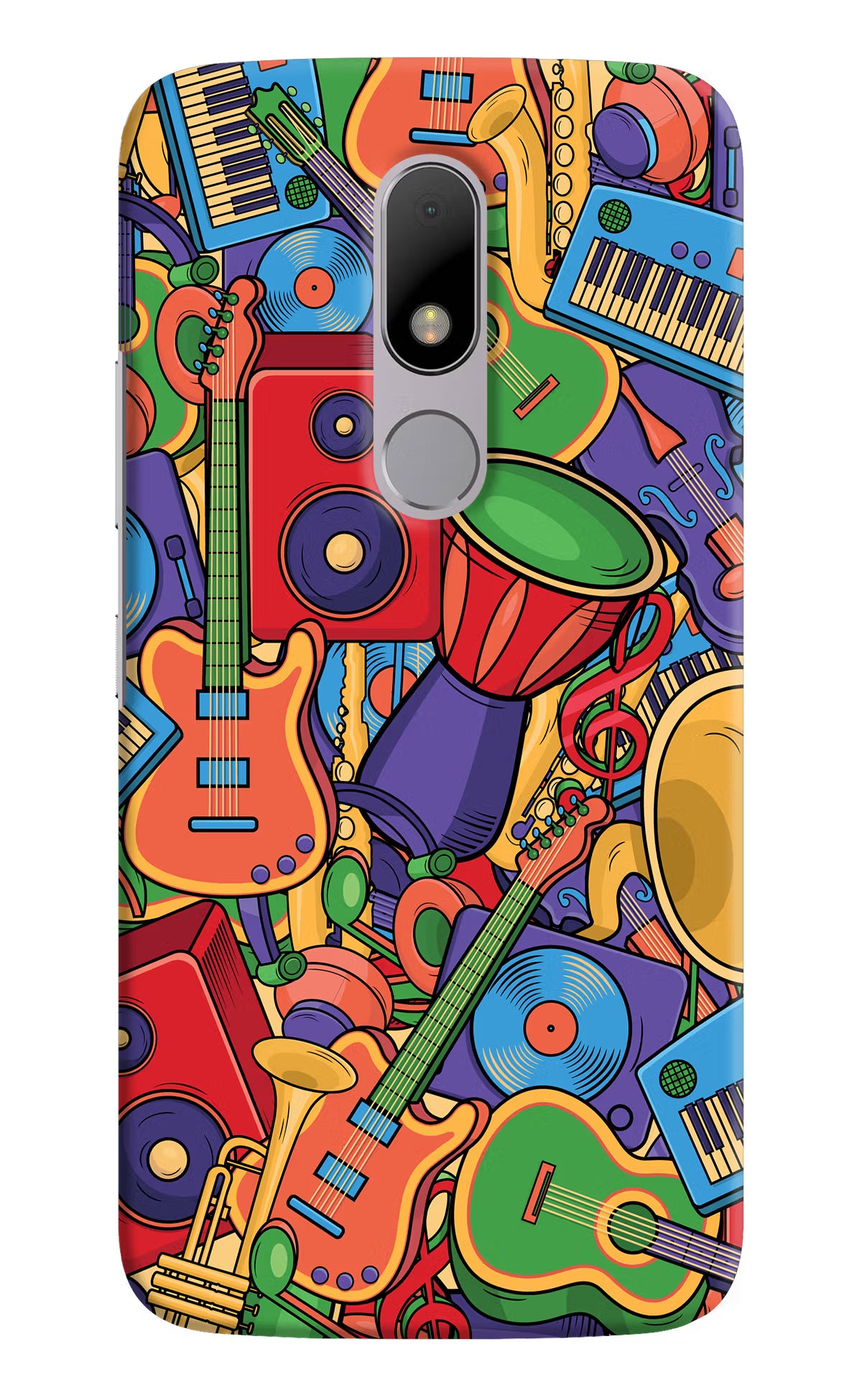 Music Instrument Doodle Moto M Hard Case Back Cover by Casekaro