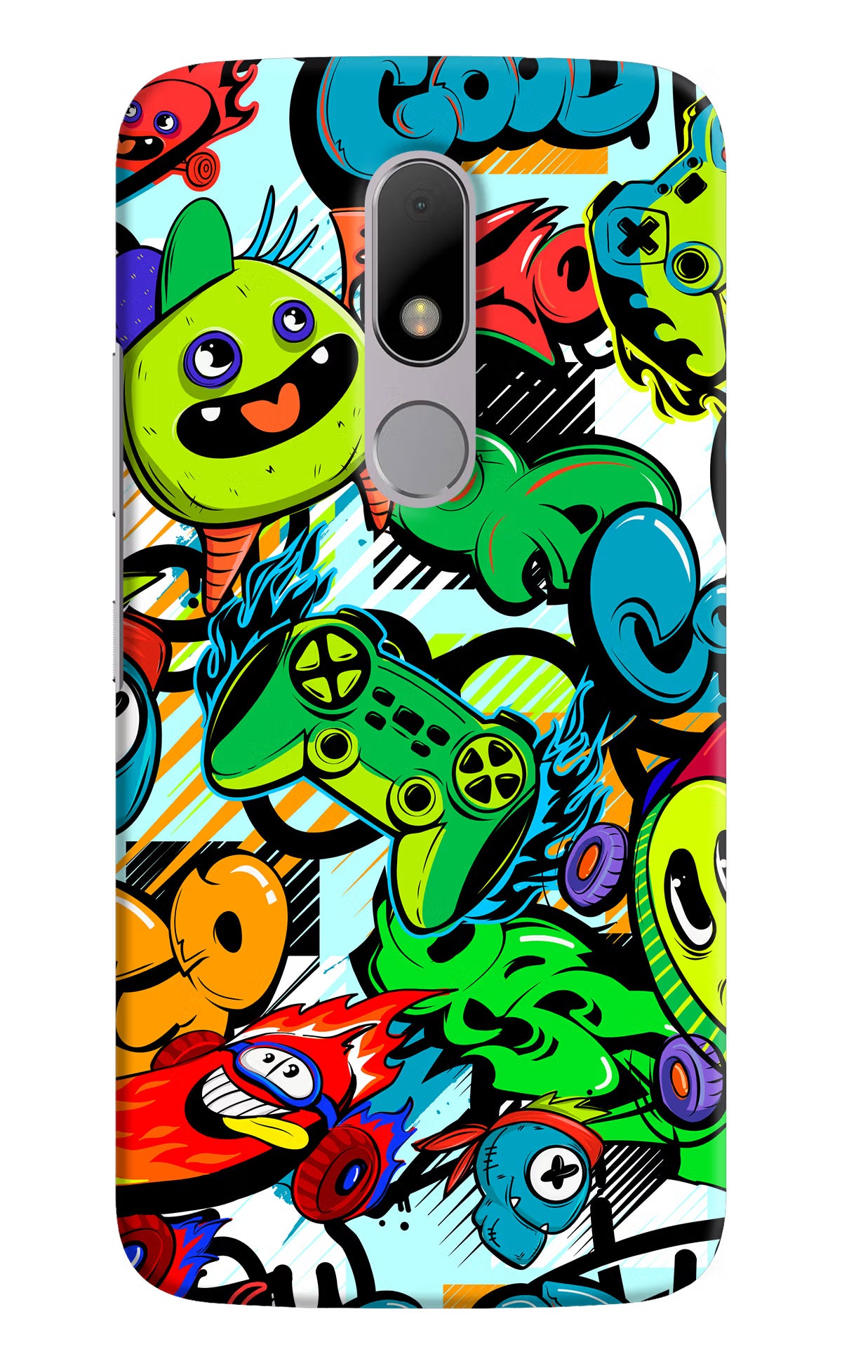 Game Doodle Moto M Hard Case Back Cover by Casekaro