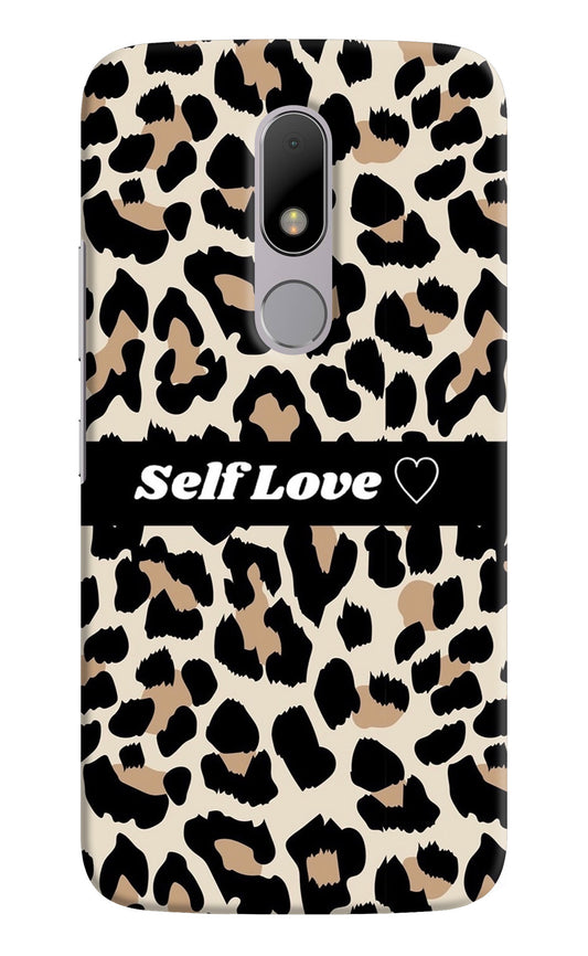 Leopard Print Self Love Moto M Back Cover