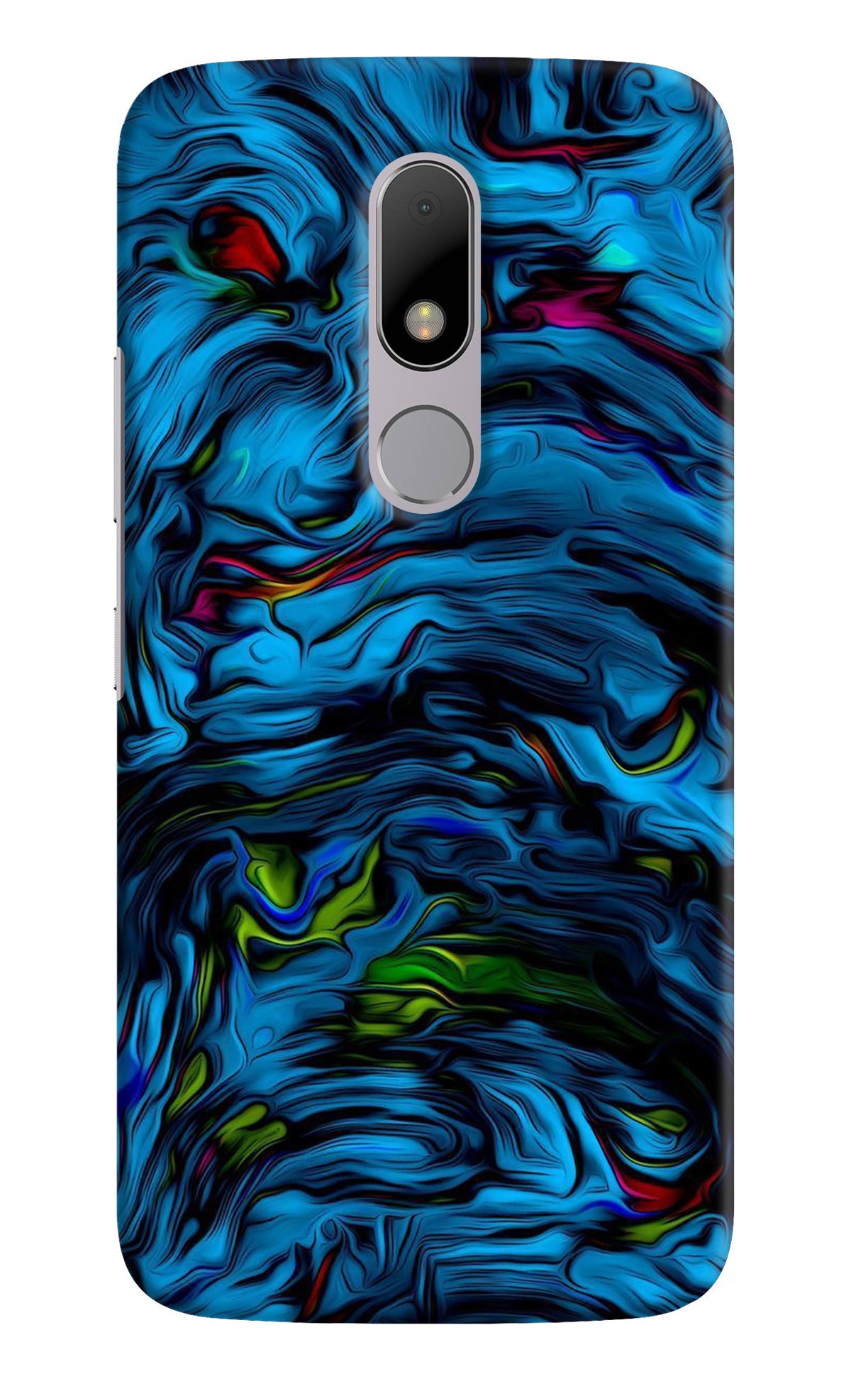 Dark Blue Abstract Moto M Back Cover