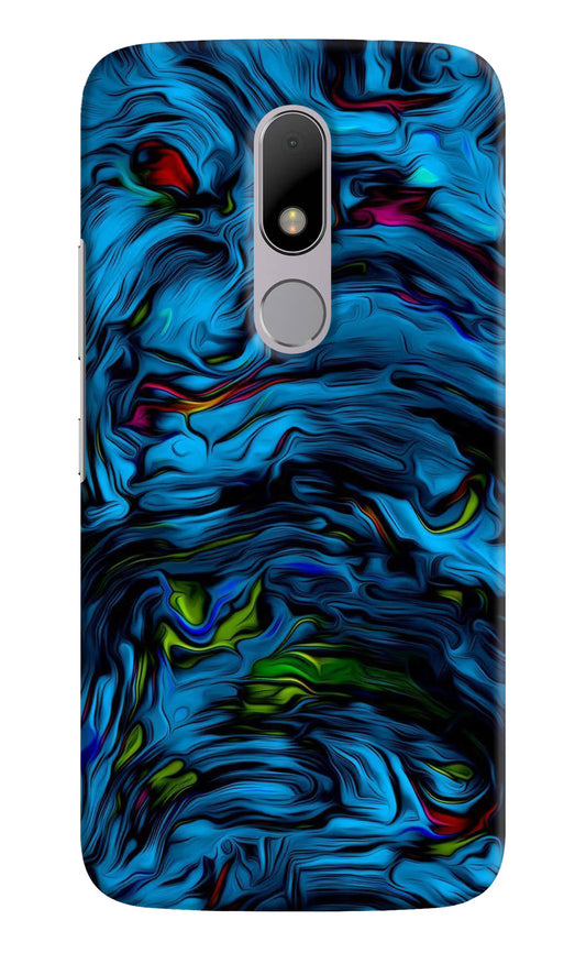 Dark Blue Abstract Moto M Hard Case Back Cover by Casekaro