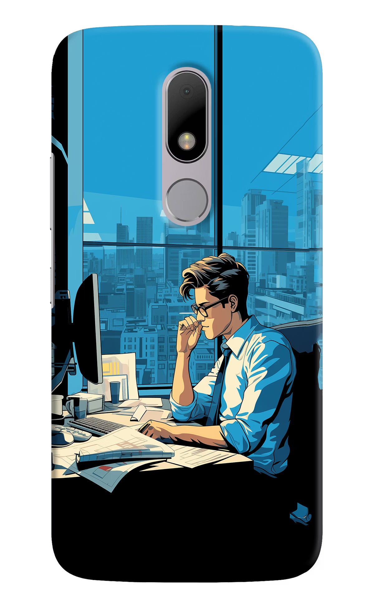 Focused Hustler (AI Generated) Moto M Hard Case Back Cover by Casekaro