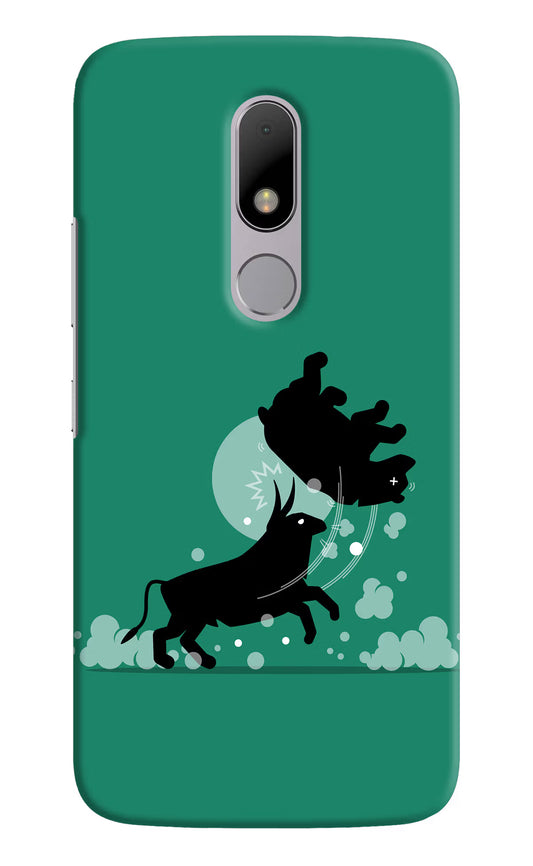 Bull Conqueror Moto M Hard Case Back Cover by Casekaro