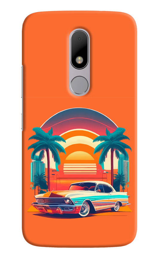 Palm Drive 80s Moto M Hard Case Back Cover by Casekaro
